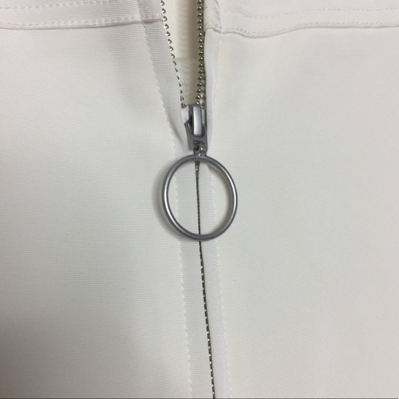 T Alexander Wang Zip Front Mini Dress 0 White - Picture 8 of 11